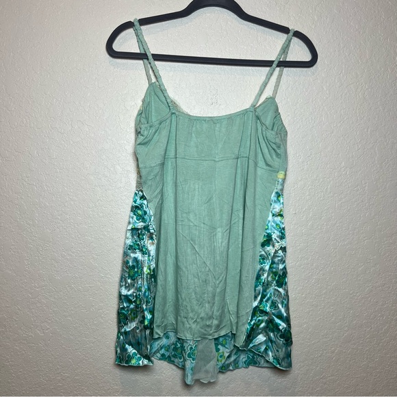 Y2K vintage silk babydoll floral lace sheer mesh velvet sequins  cami top fairy - Picture 6 of 8